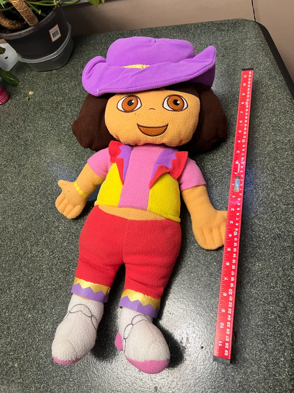 Dora the Explorer Plush Toy with Purple Cowboy Hat - photo 2