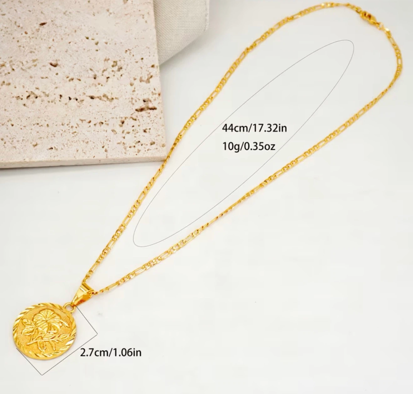 24K Gold Plated Pendant Necklace