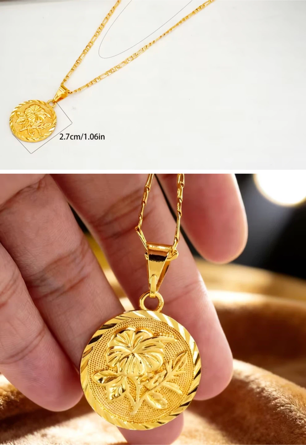 24K Gold Plated Pendant Necklace - photo 3