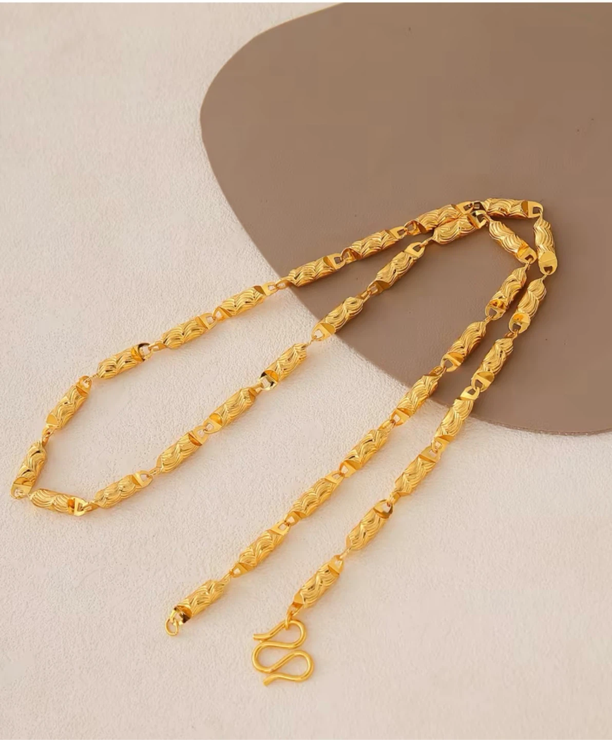 24K Gold plated Tone Chain Necklace 24”