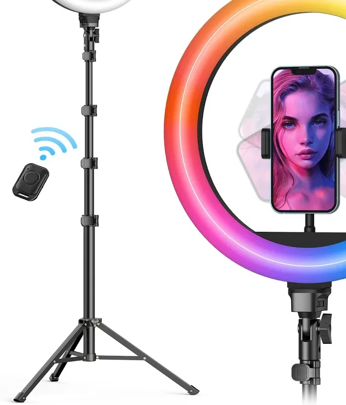 LED Ring Light with Tripod and Remote
