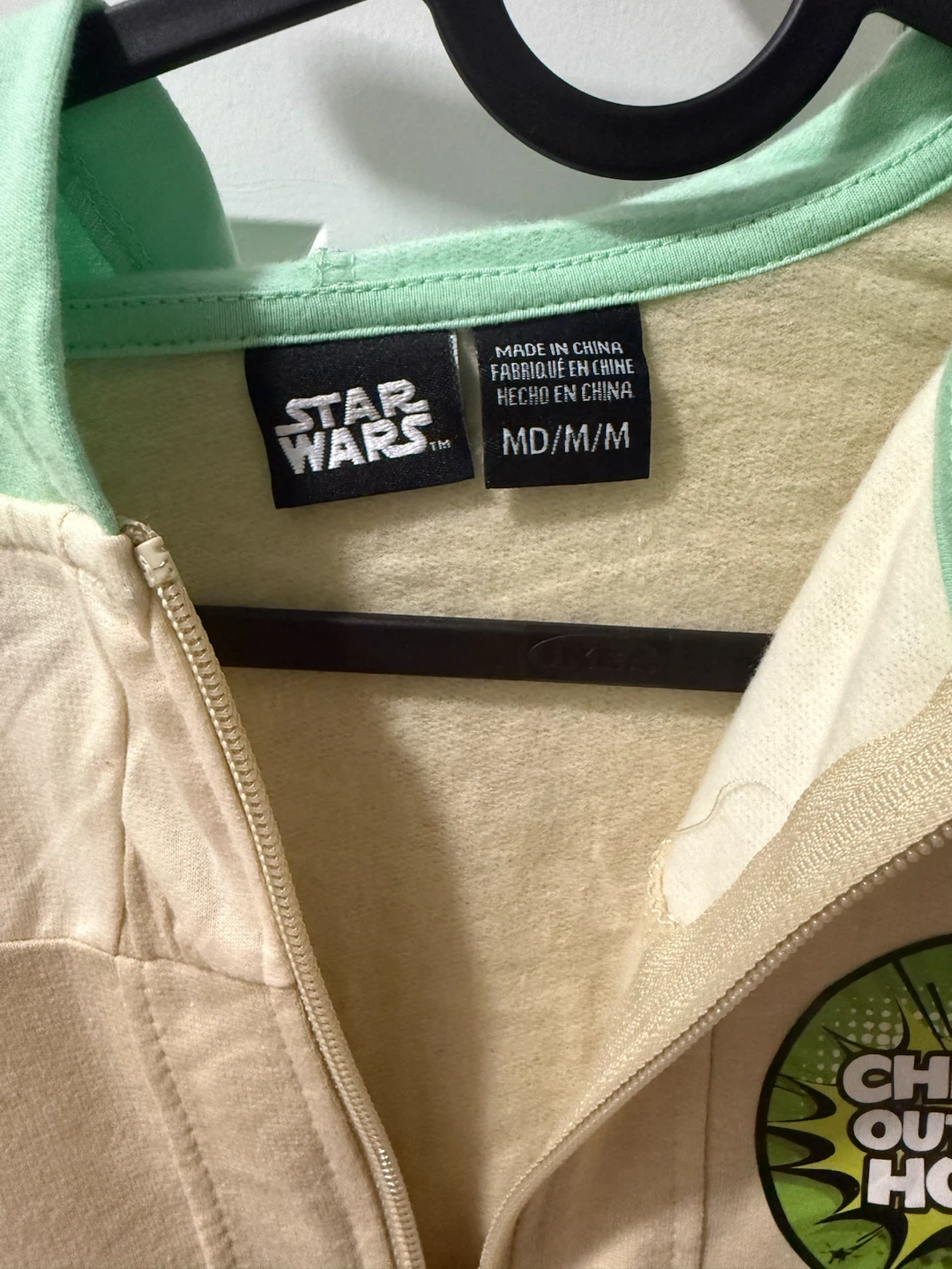 💚🌟 NEW WITH TAGS – Star Wars Grogu (Baby Yoda) Fleece Hoodie 🌟💚 - photo 2