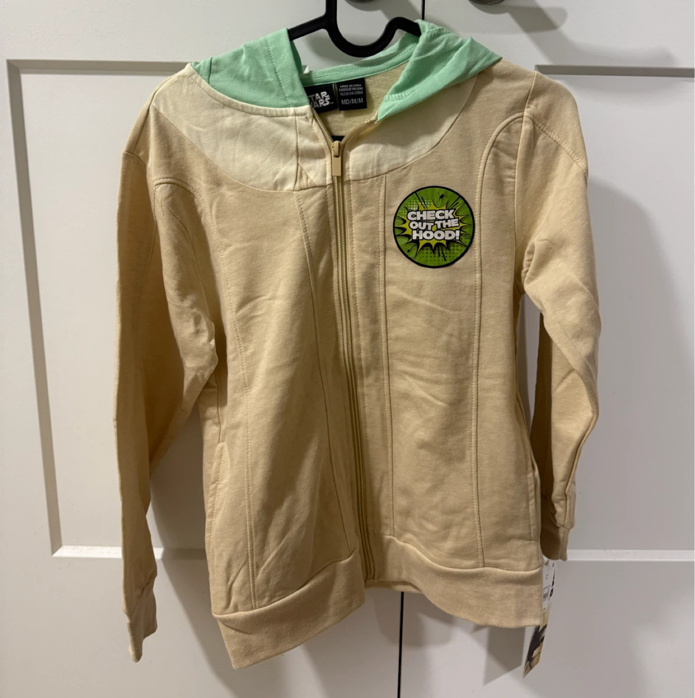 💚🌟 NEW WITH TAGS – Star Wars Grogu (Baby Yoda) Fleece Hoodie 🌟💚