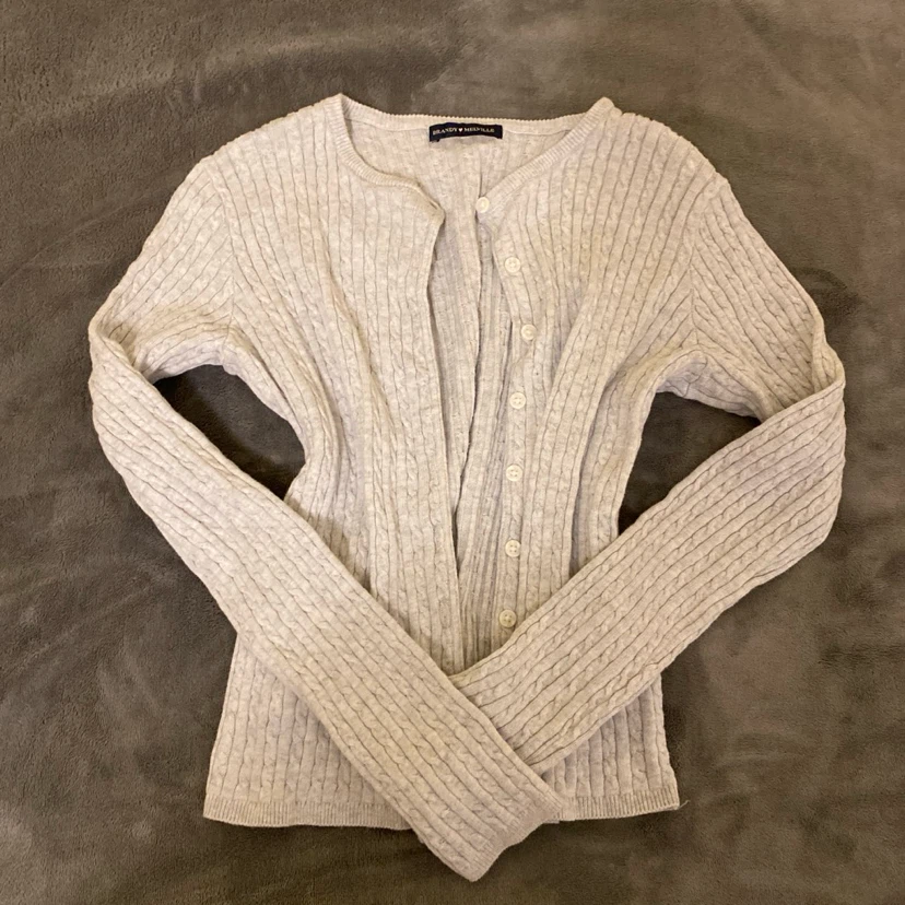 Brandy Melville Ribbed Button-Up Cardigan