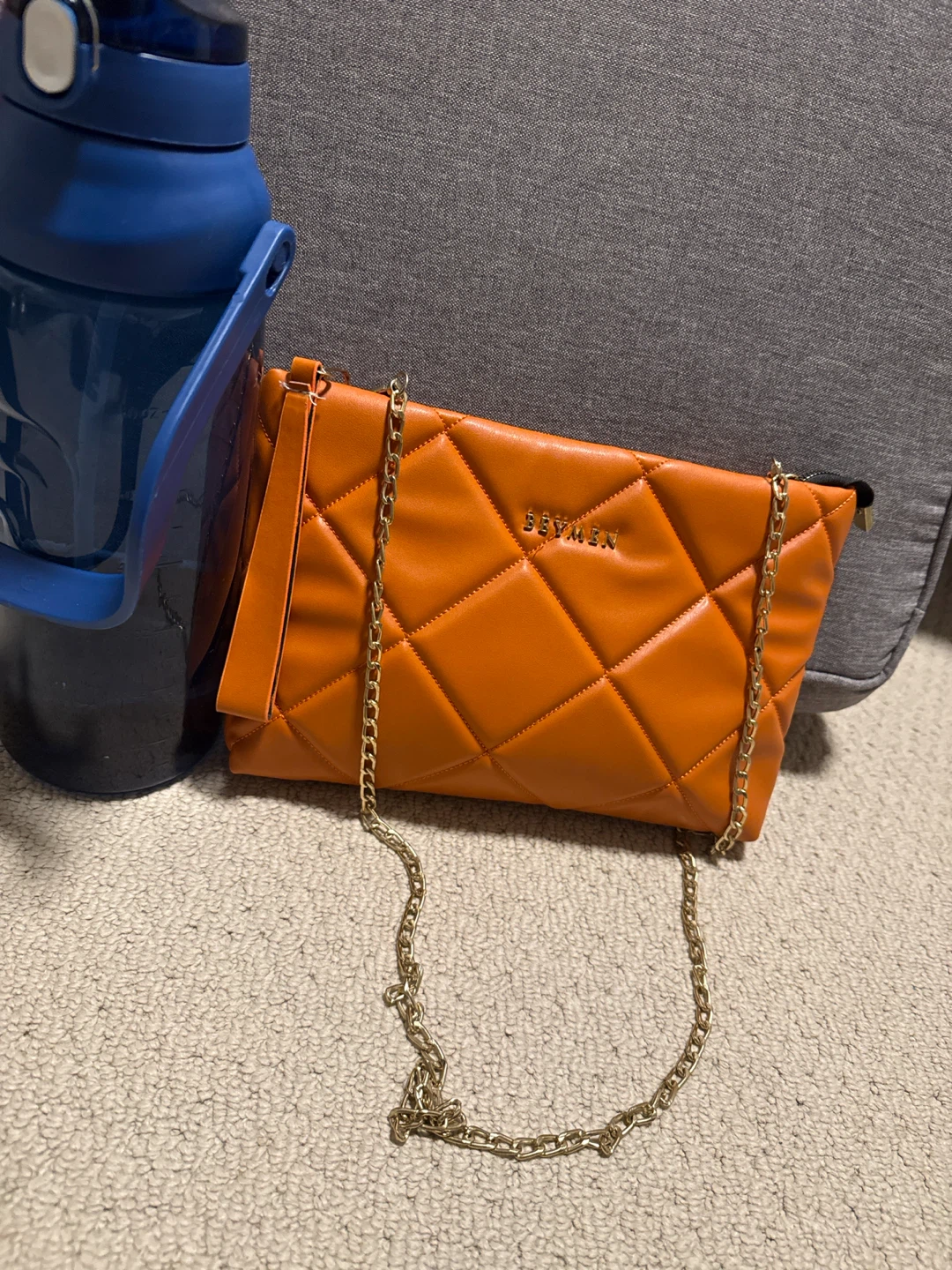 BEYMEN Quilted Orange Clutch Bag - photo 4