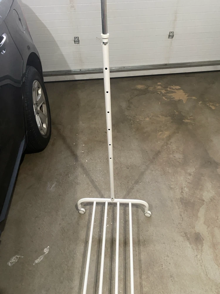 White Metal Rolling Clothes Rack - photo 3
