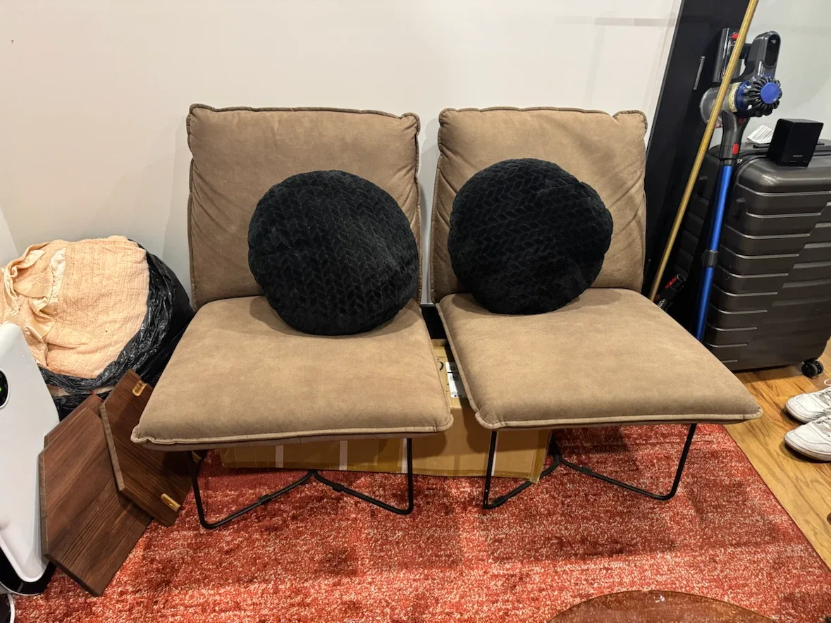 Tan cushioned Accent Chairs