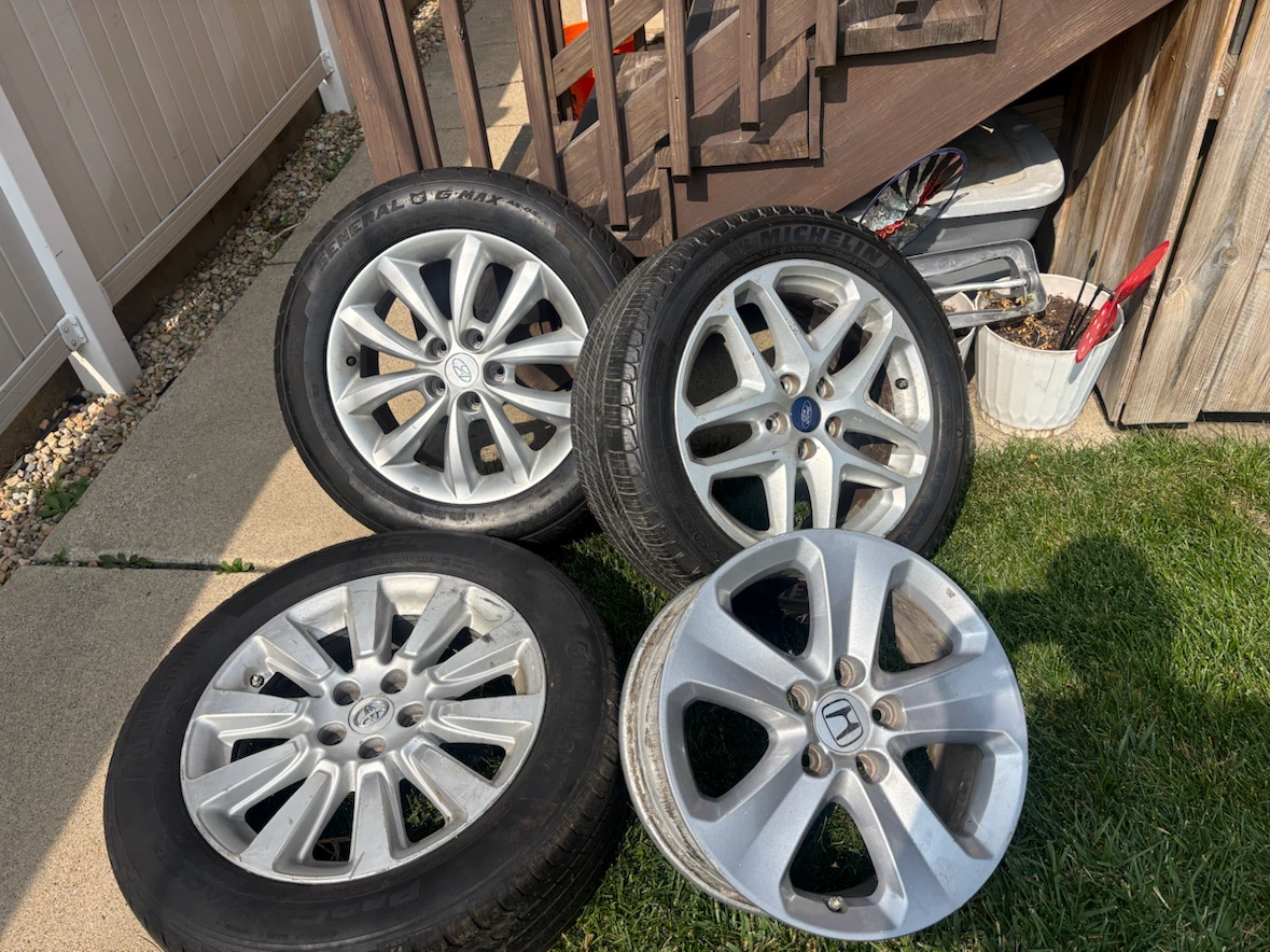 Set of 4 Car Wheels and Tires