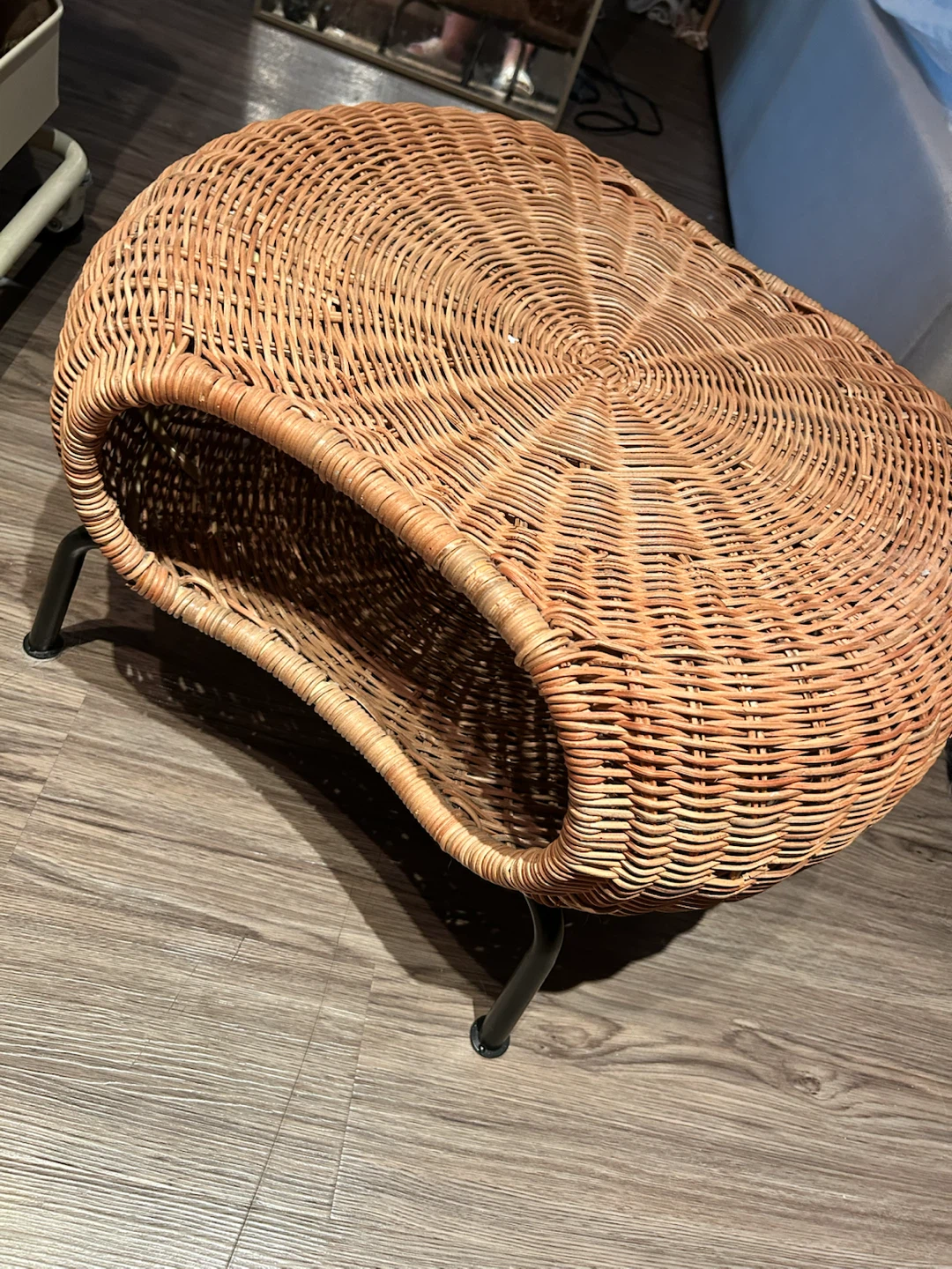 IKEA GAMLEHULT Rattan Footstool/ottoman with Storage
