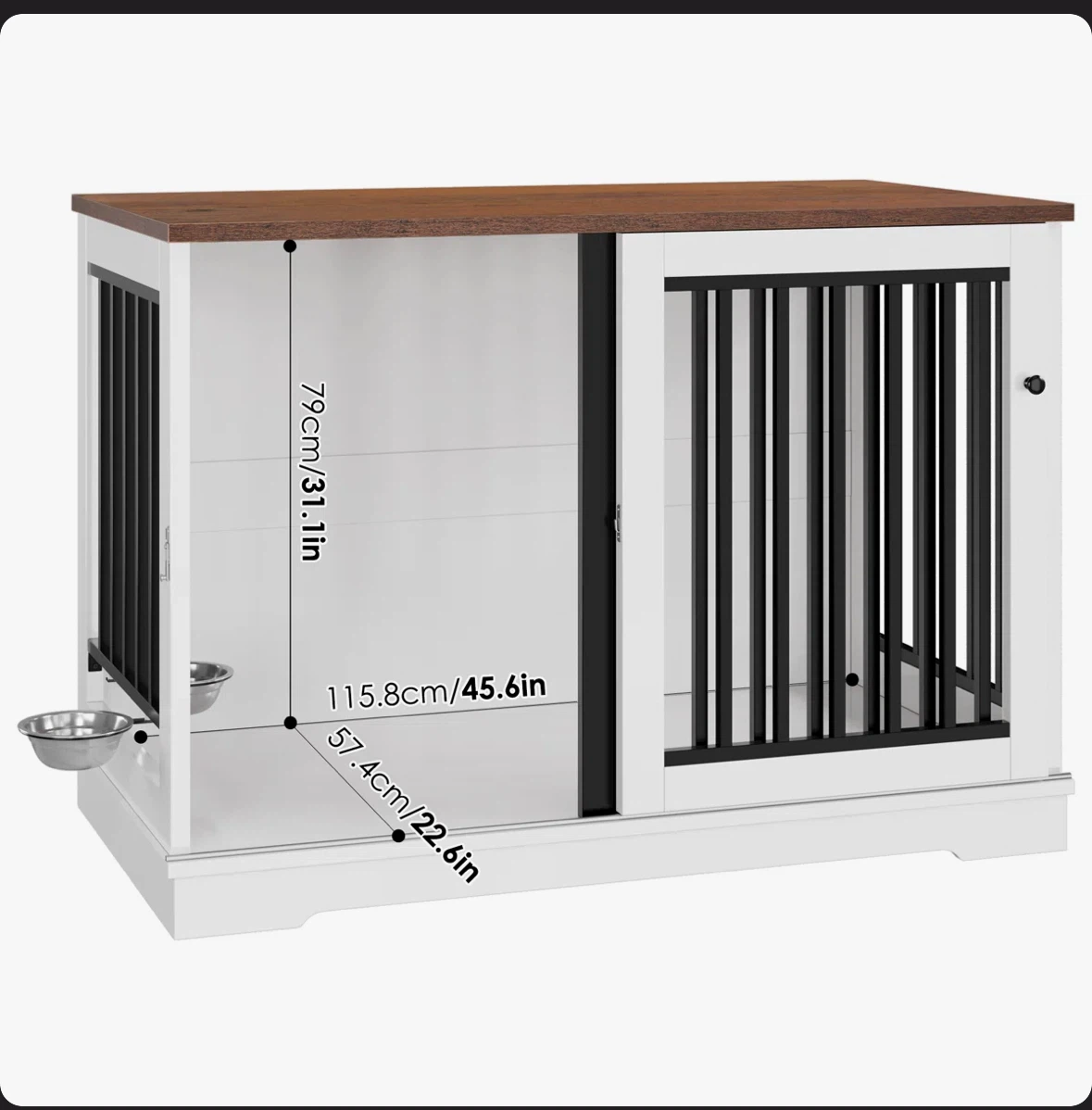 Dog Crate Furniture with Sliding Door