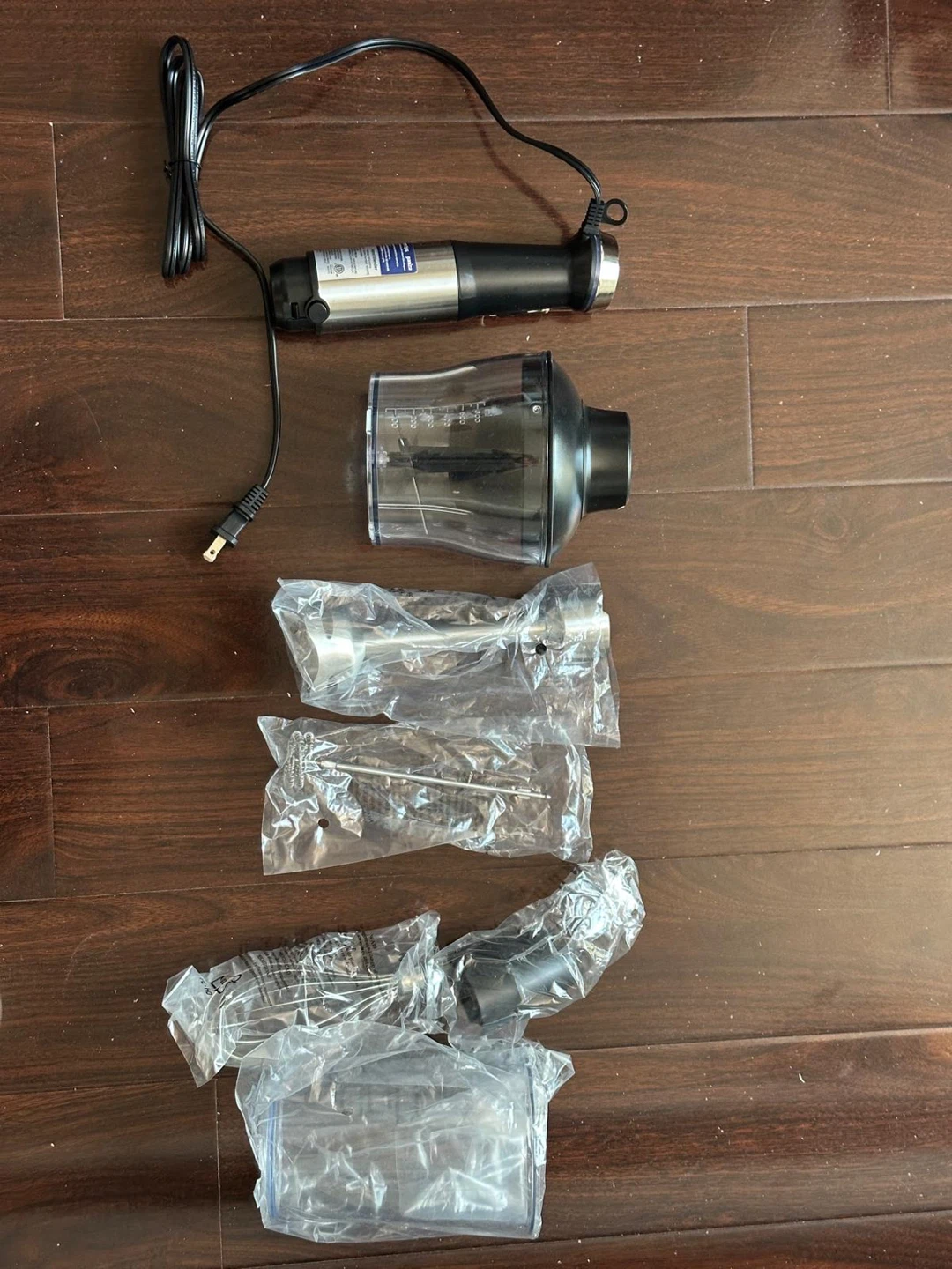 Immersion Blender Set with Chopper and Whisk Attachments