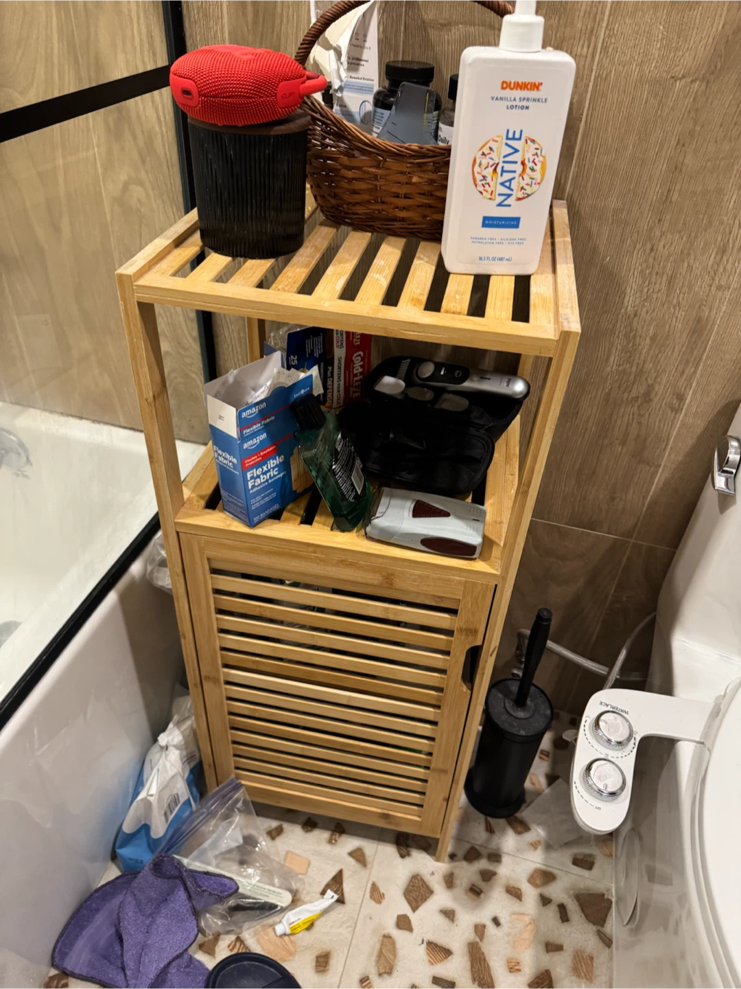 Bamboo 3-Tier Bathroom Storage Shelf