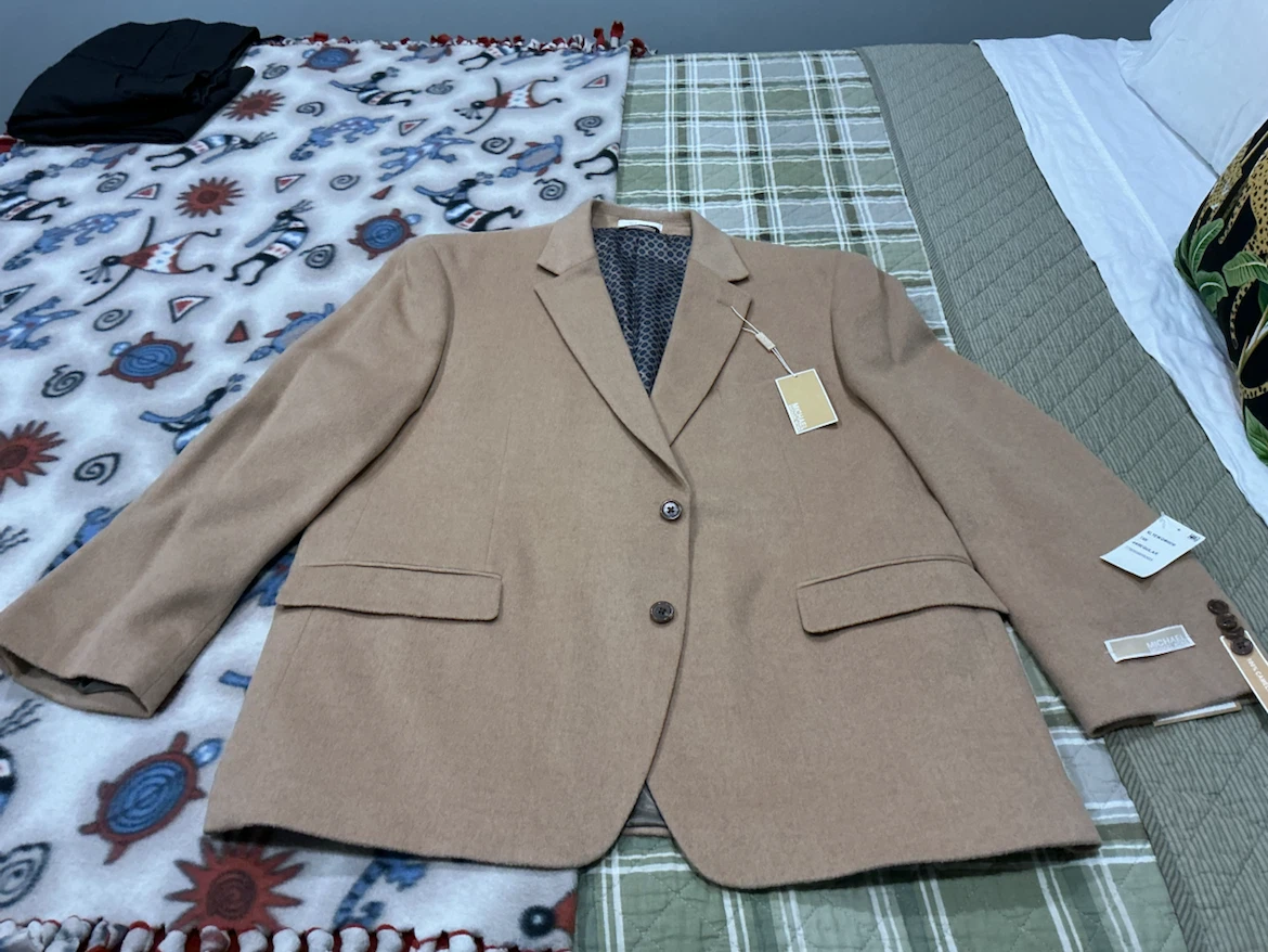 Michael Kors Camel Hair Classic Sports Coat, 46R, Brand New