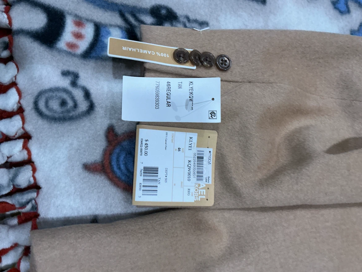 Michael Kors Camel Hair Classic Sports Coat, 46R, Brand New - photo 3