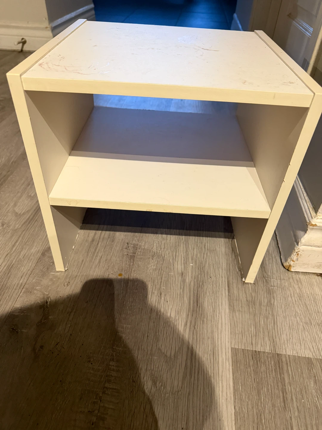 White 2-Tier Cube Shelf Unit - photo 2