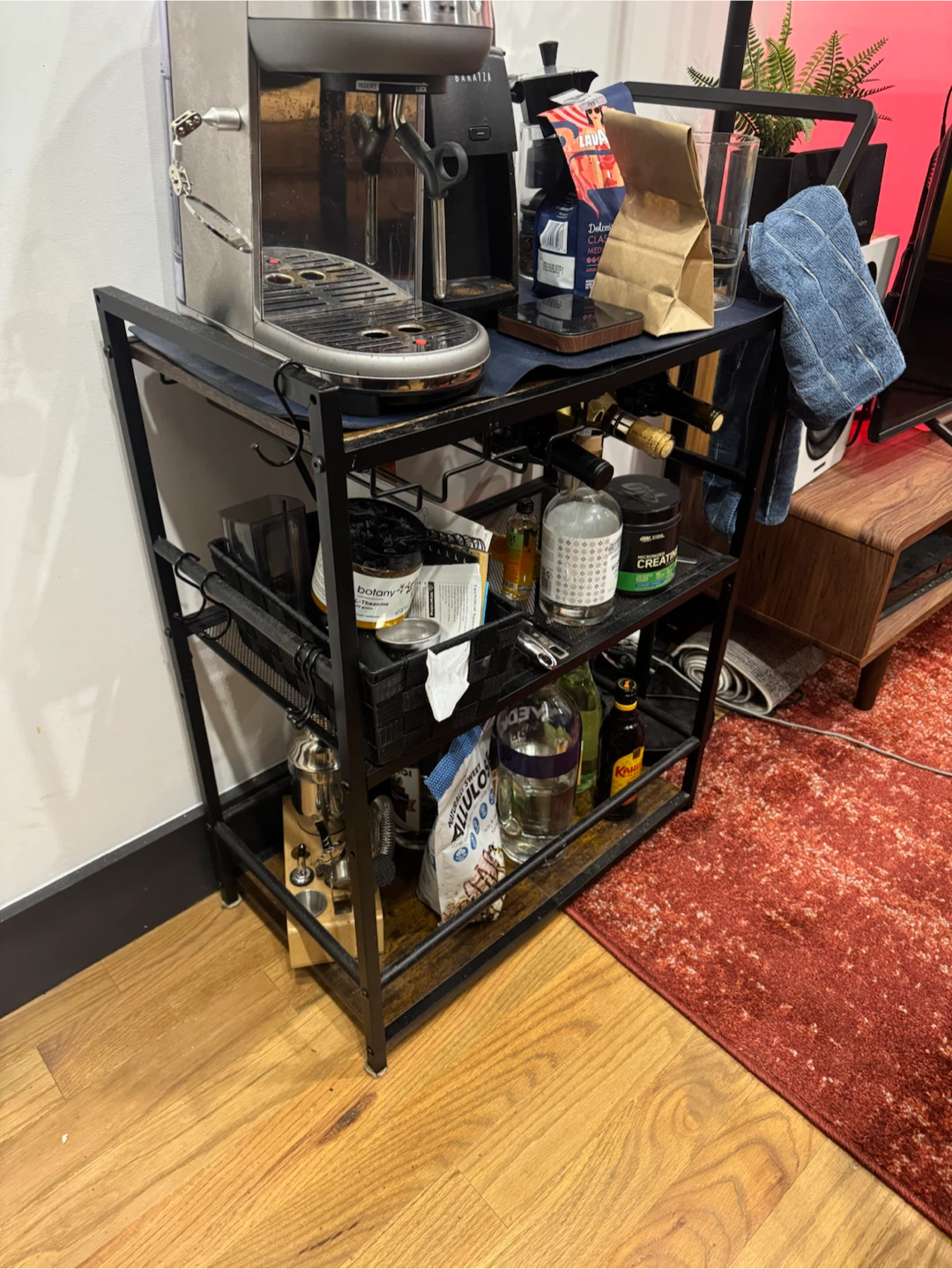 Black Metal Bar Cart - photo 2