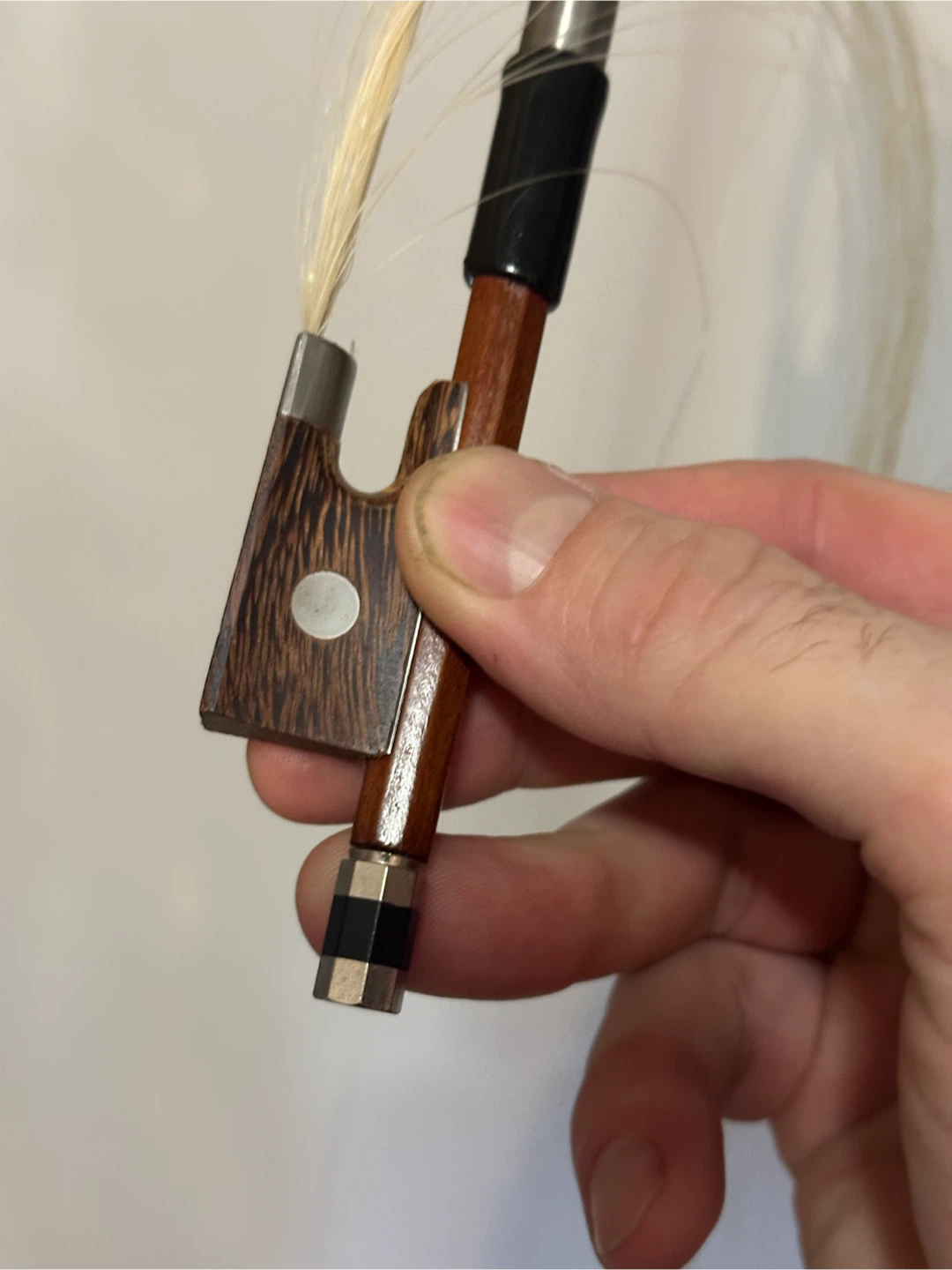 Vintage Wooden Violin Bow - Straight Stick for Rehair - photo 4