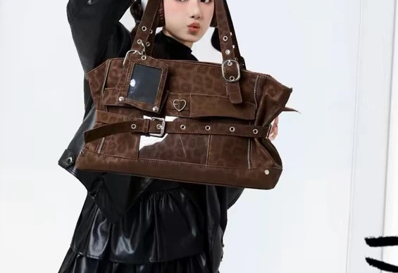 Mogoy Brown Leopard Print Tote Bag - photo 2