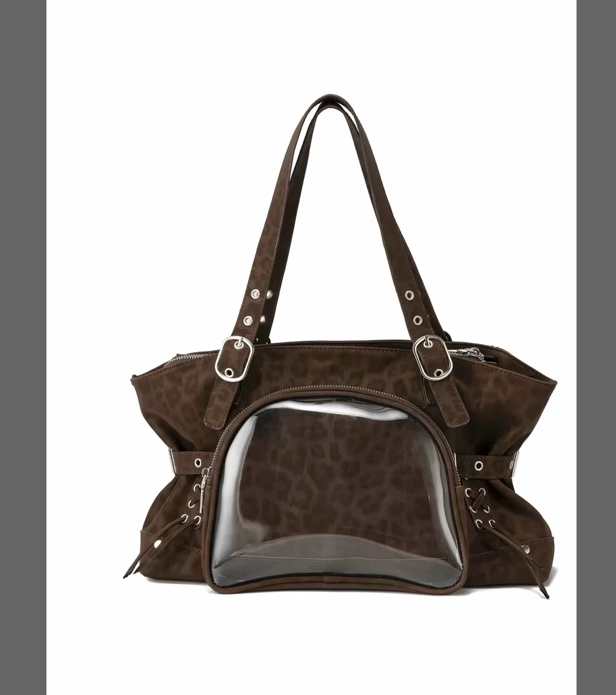 Mogoy Brown Leopard Print Tote Bag - photo 3
