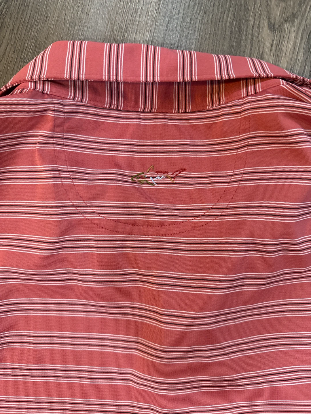 Greg Norman Mens Golf Polo Shirt - Red Stripe - Size L - photo 4