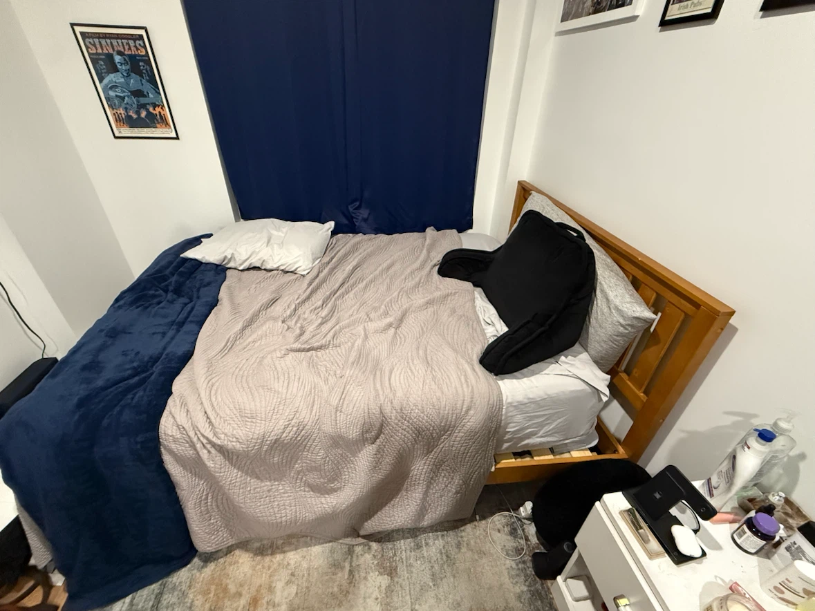 Full Bed Frame, solid wood platform with headboard - photo 2