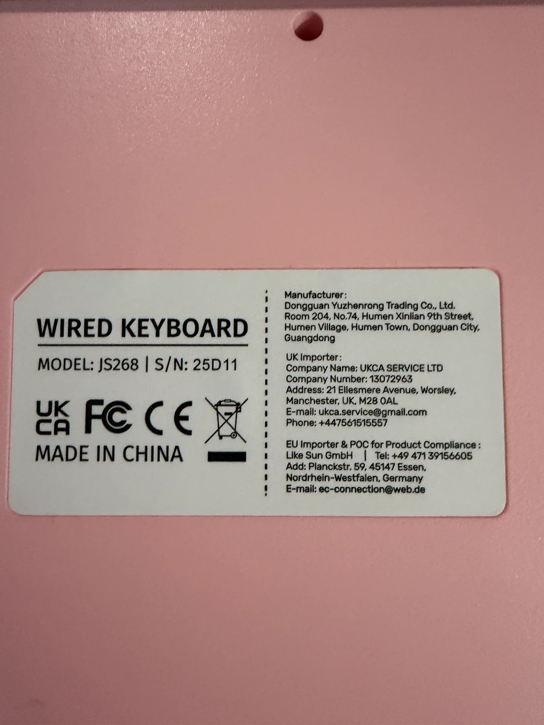 Wired Keyboard JS268 with Replaceable Keys - photo 3