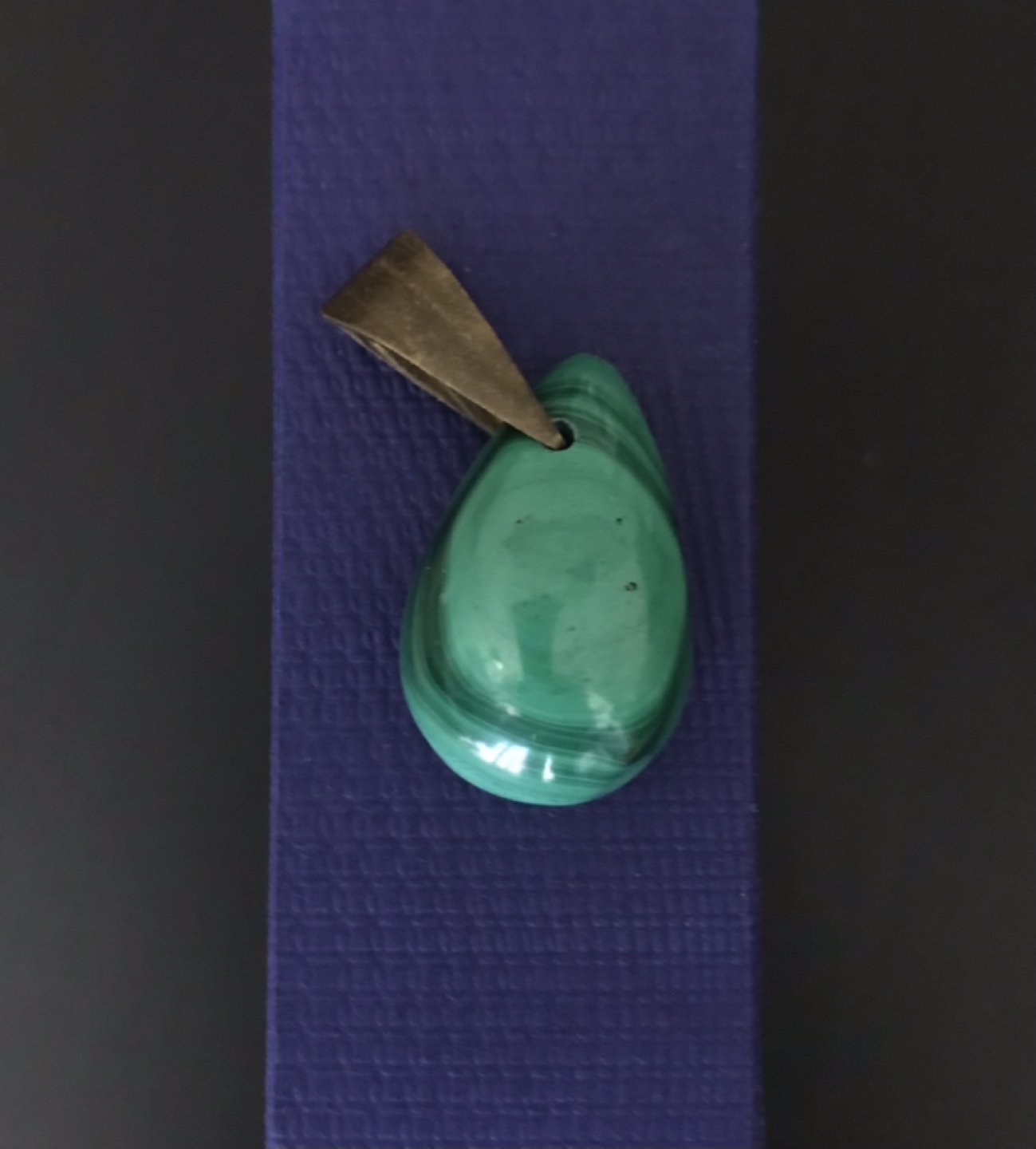 Pure Malachite Teardrop Pendant (Jewelry) - photo 3