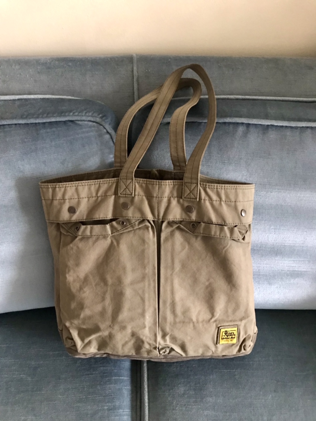 Military Tote/Sling Canvas Bag - Brand: Van Nuys/Japan