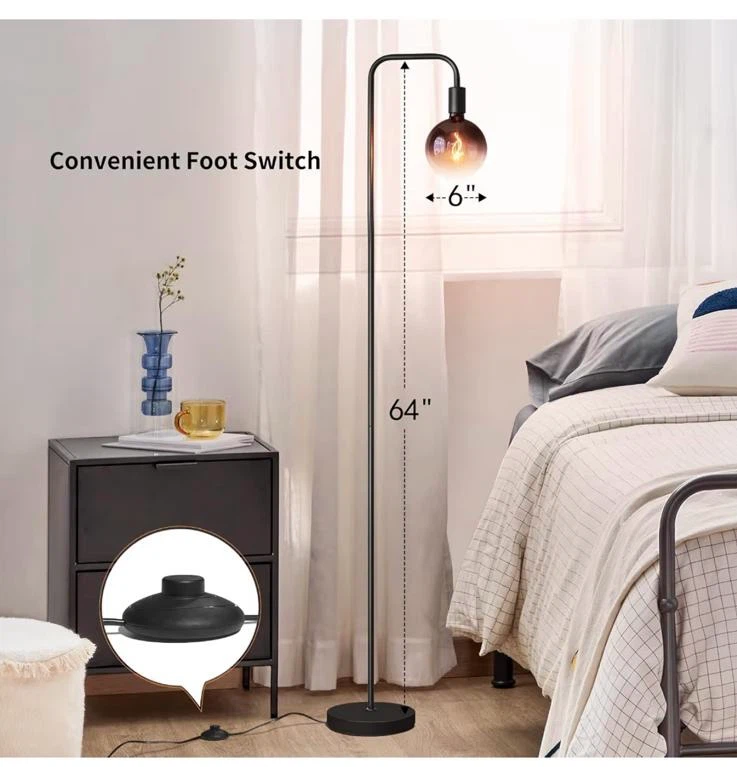 Brand new Black Floor Lamp with Oversized G150 LED Bulb - photo 2