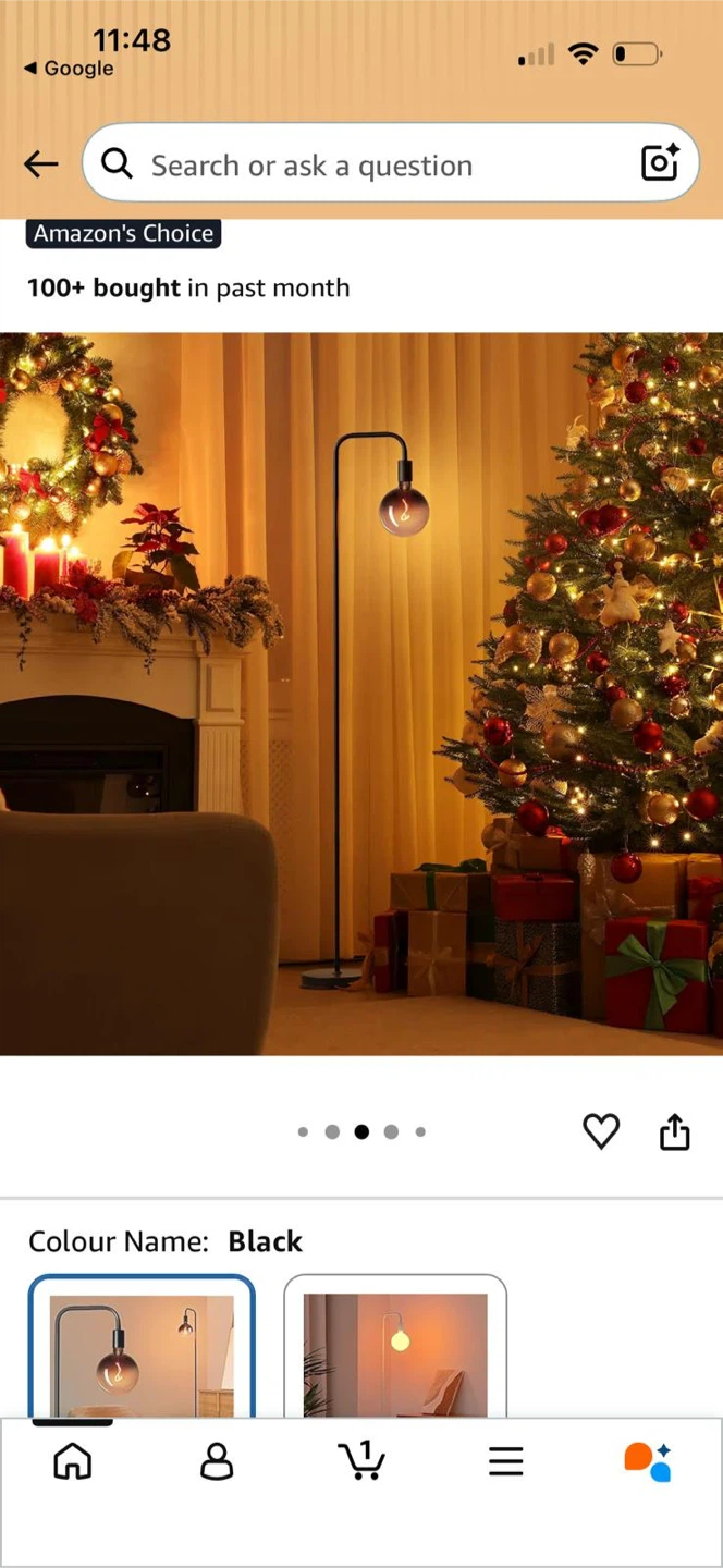 Brand new Black Floor Lamp with Oversized G150 LED Bulb - photo 4