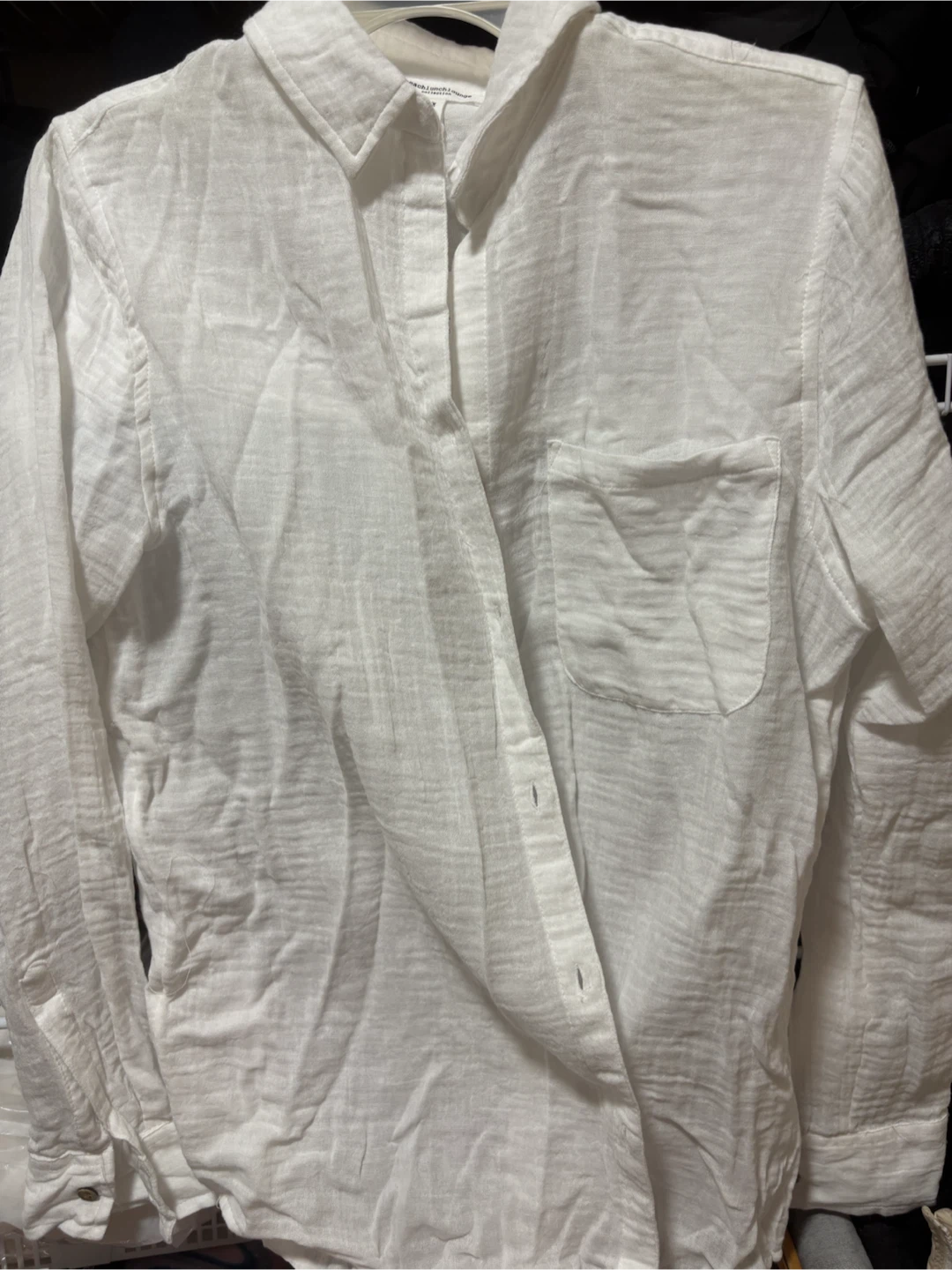 White Long Sleeve Button-Up Shirt