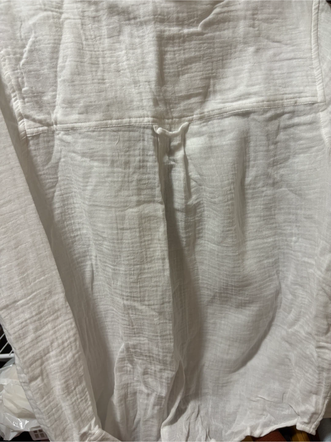 White Long Sleeve Button-Up Shirt - photo 2