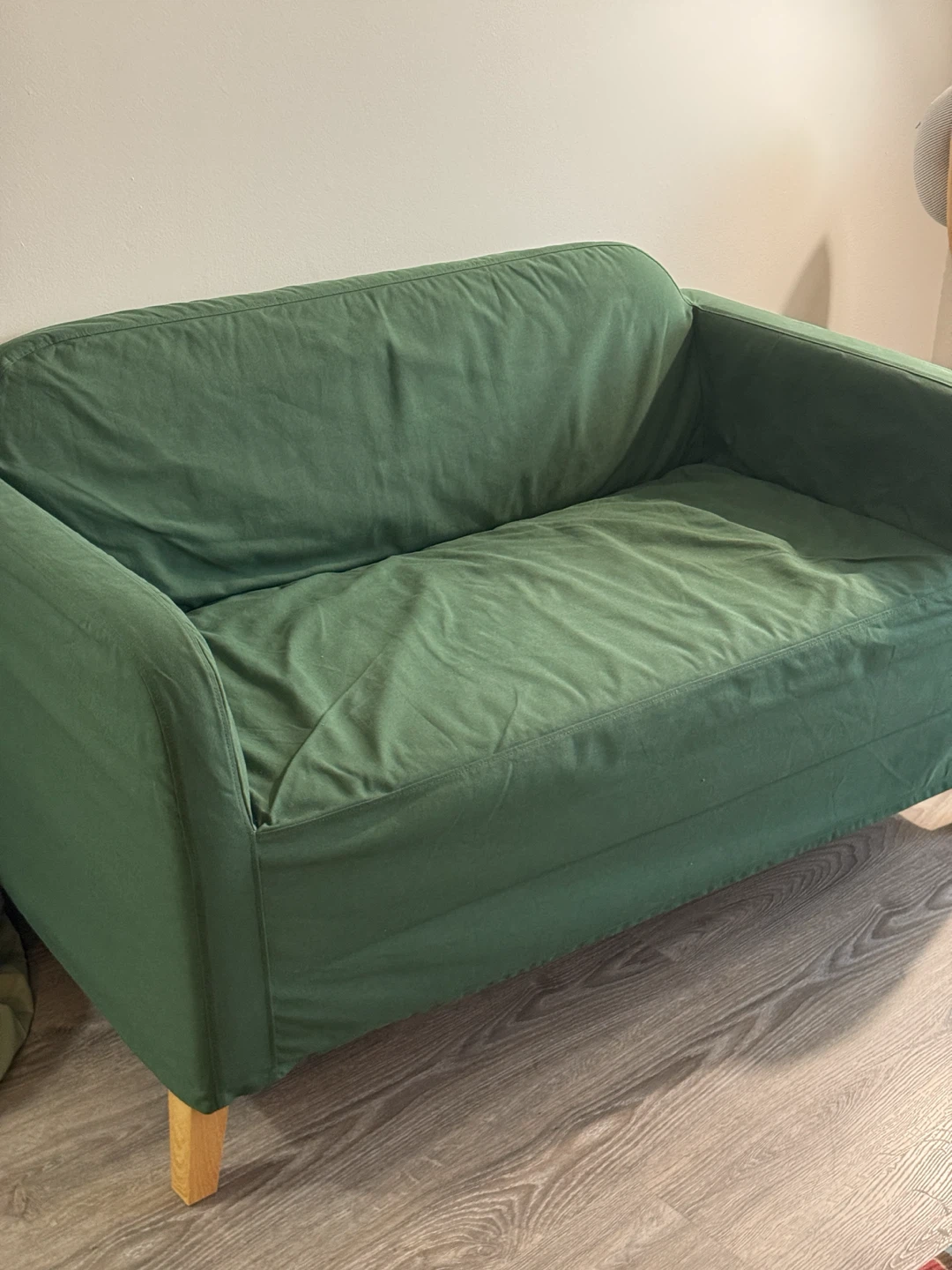 IKEA Linanas 2 person couch + green cover - photo 2