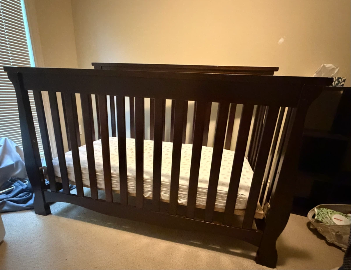 Dark Wood Convertible Crib