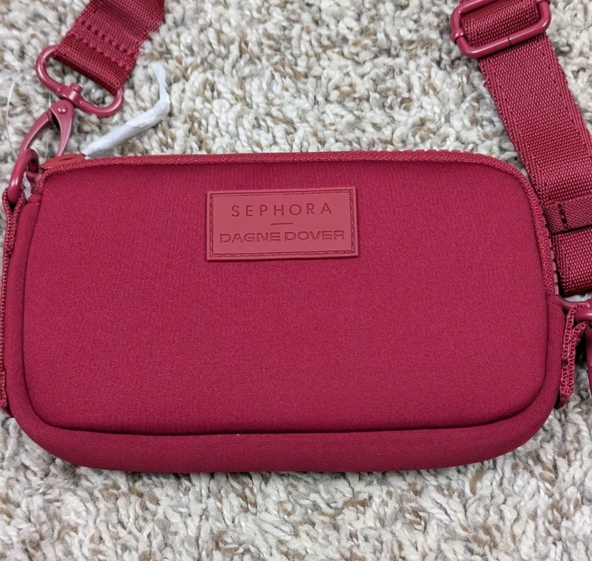 Sephora x Dagne Dover Burgundy Neoprene Pouch