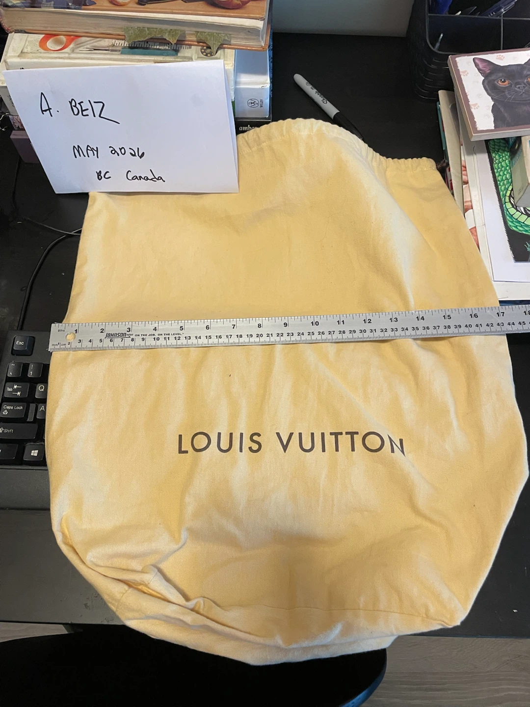 Large authentic Louis Vuitton dust bag