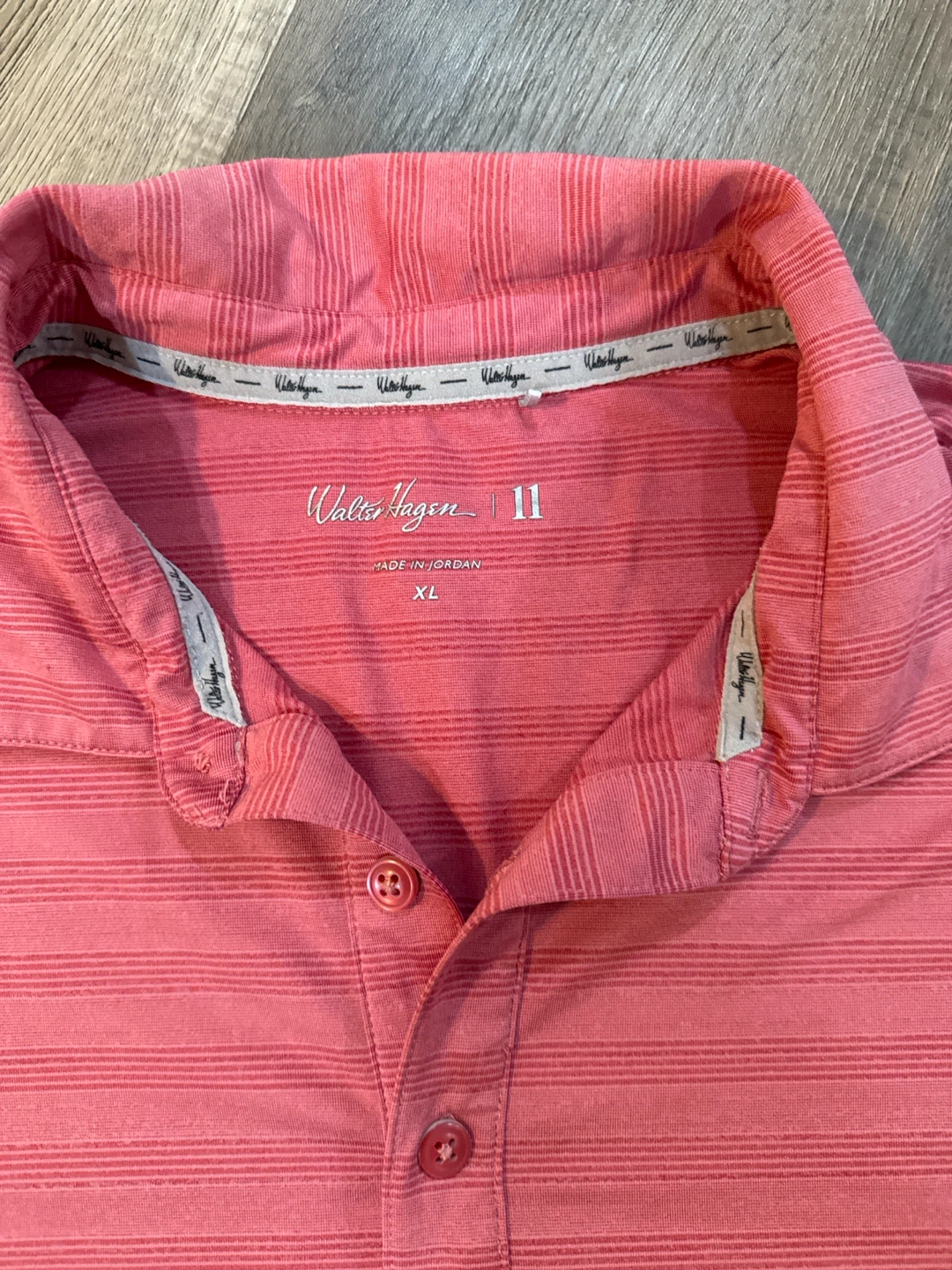 Walter Hagen Pink Striped Polo Shirt XL - photo 2