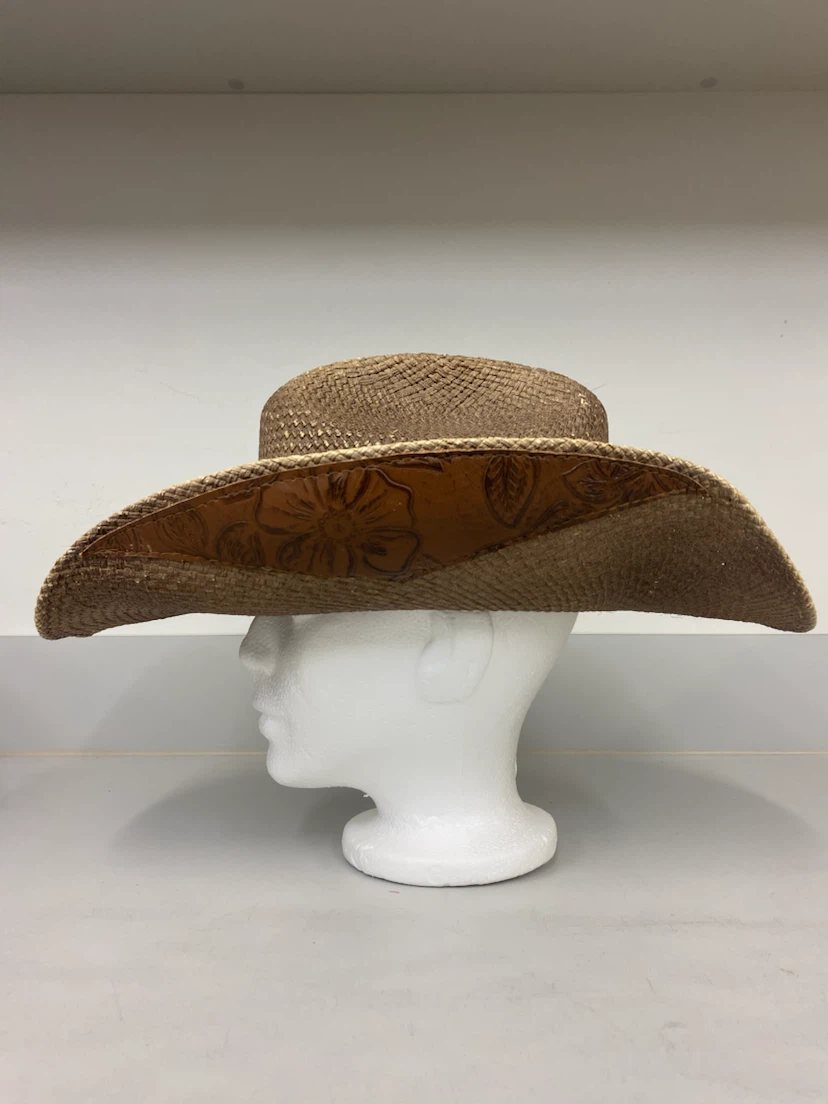 Straw Cowboy Hat with Western Buckle - photo 4