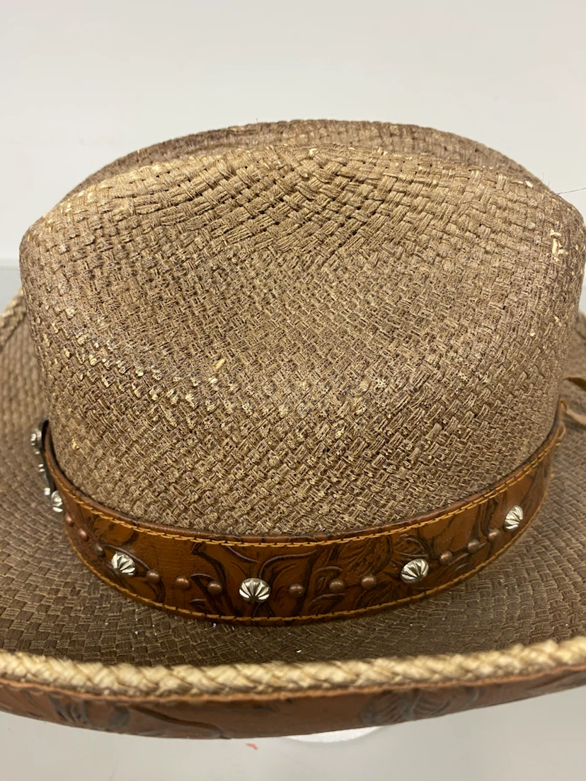 Straw Cowboy Hat with Western Buckle - photo 5