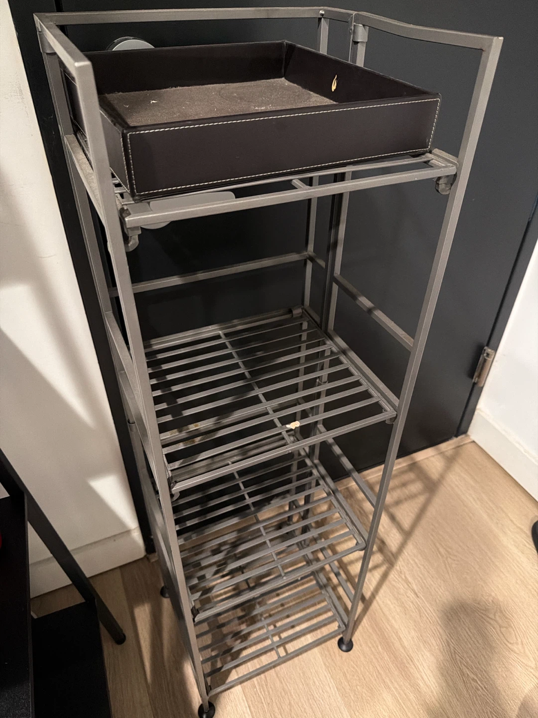 Metal Shelf Unit with Top Tray