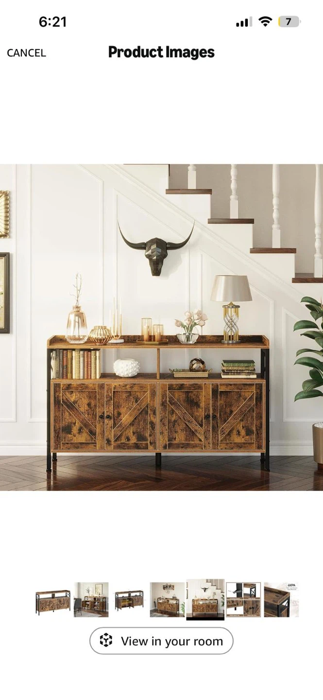 Rustic Wood cabinet with Storage