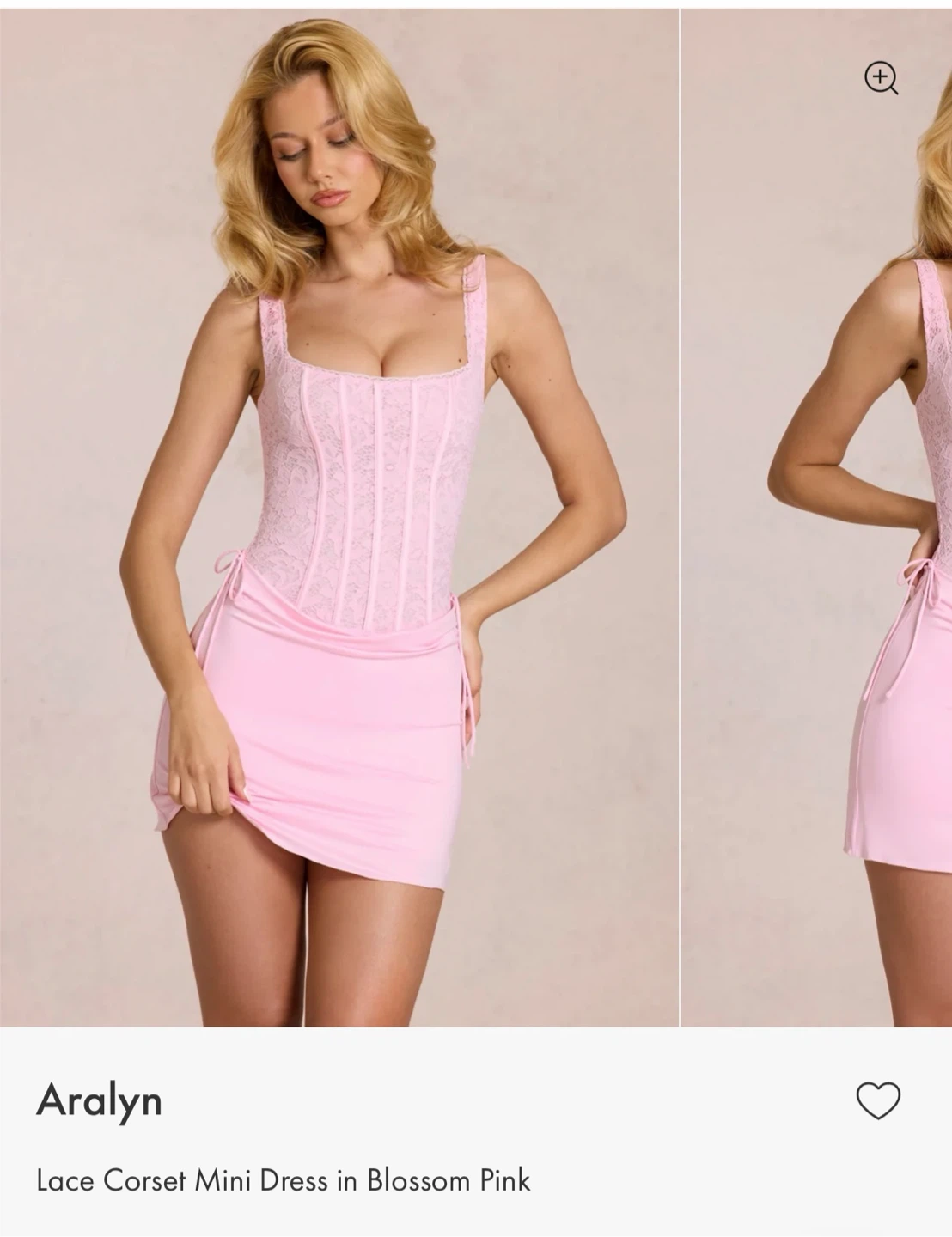 Oh Polly Arayln Lace Corset Mini Dress - Blossom Pink
