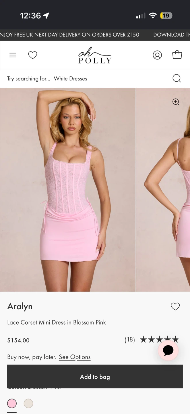 Oh Polly Arayln Lace Corset Mini Dress - Blossom Pink - photo 2