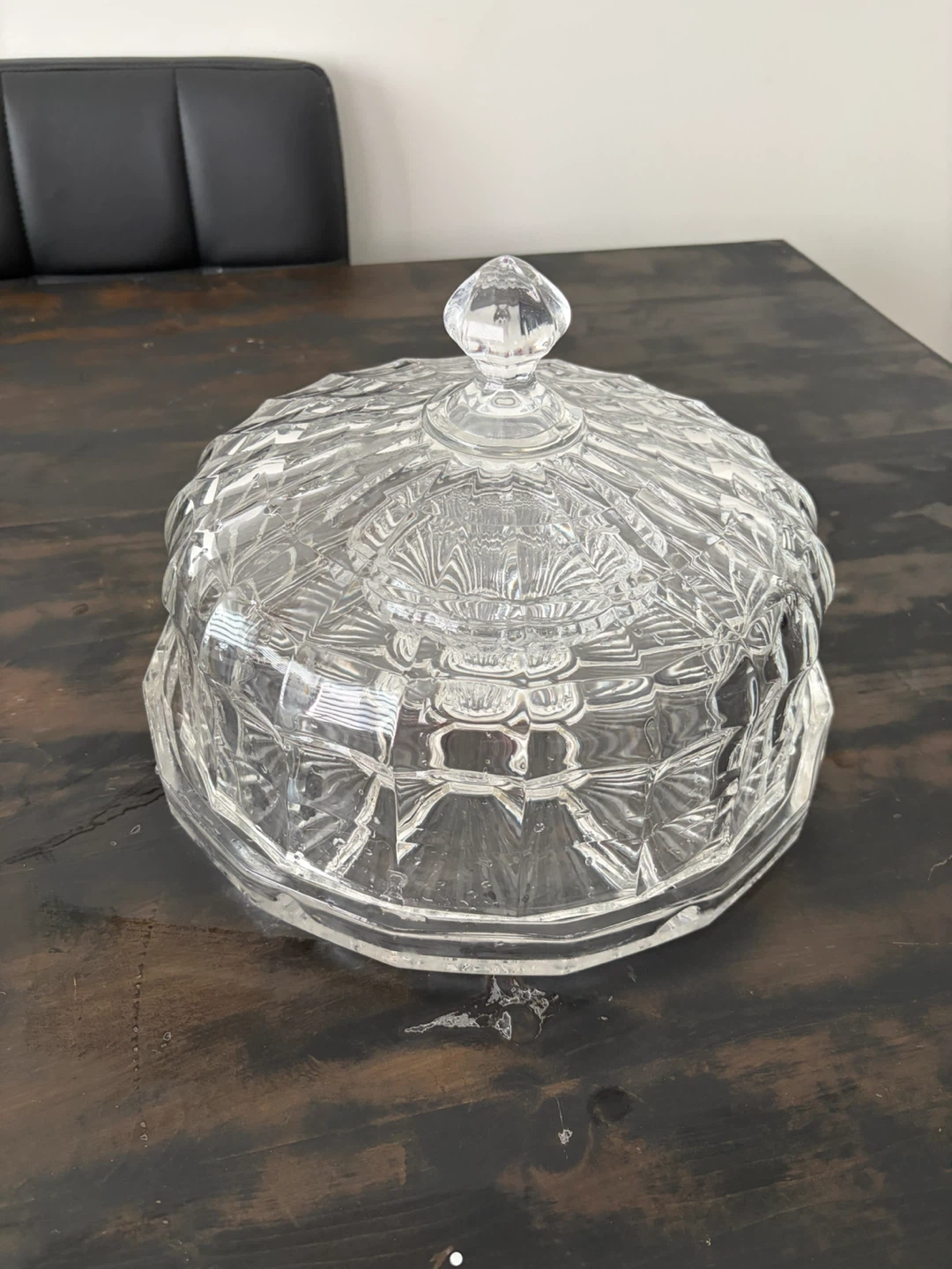Glass Serving Platter with Dome Lid - photo 2