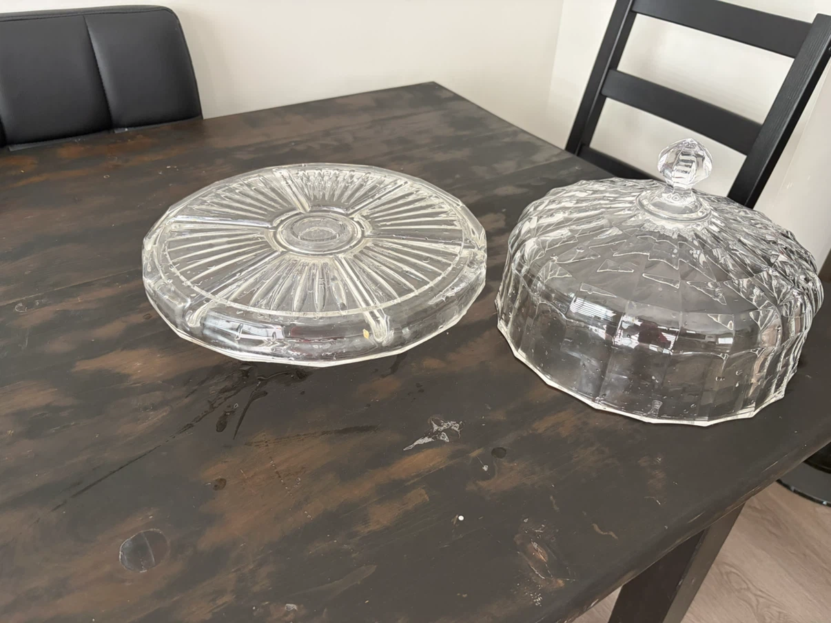 Glass Serving Platter with Dome Lid - photo 4