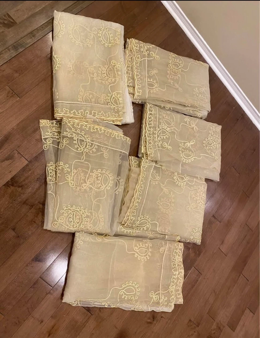Organza Curtains with Embroidery - Set of 6 - photo 2