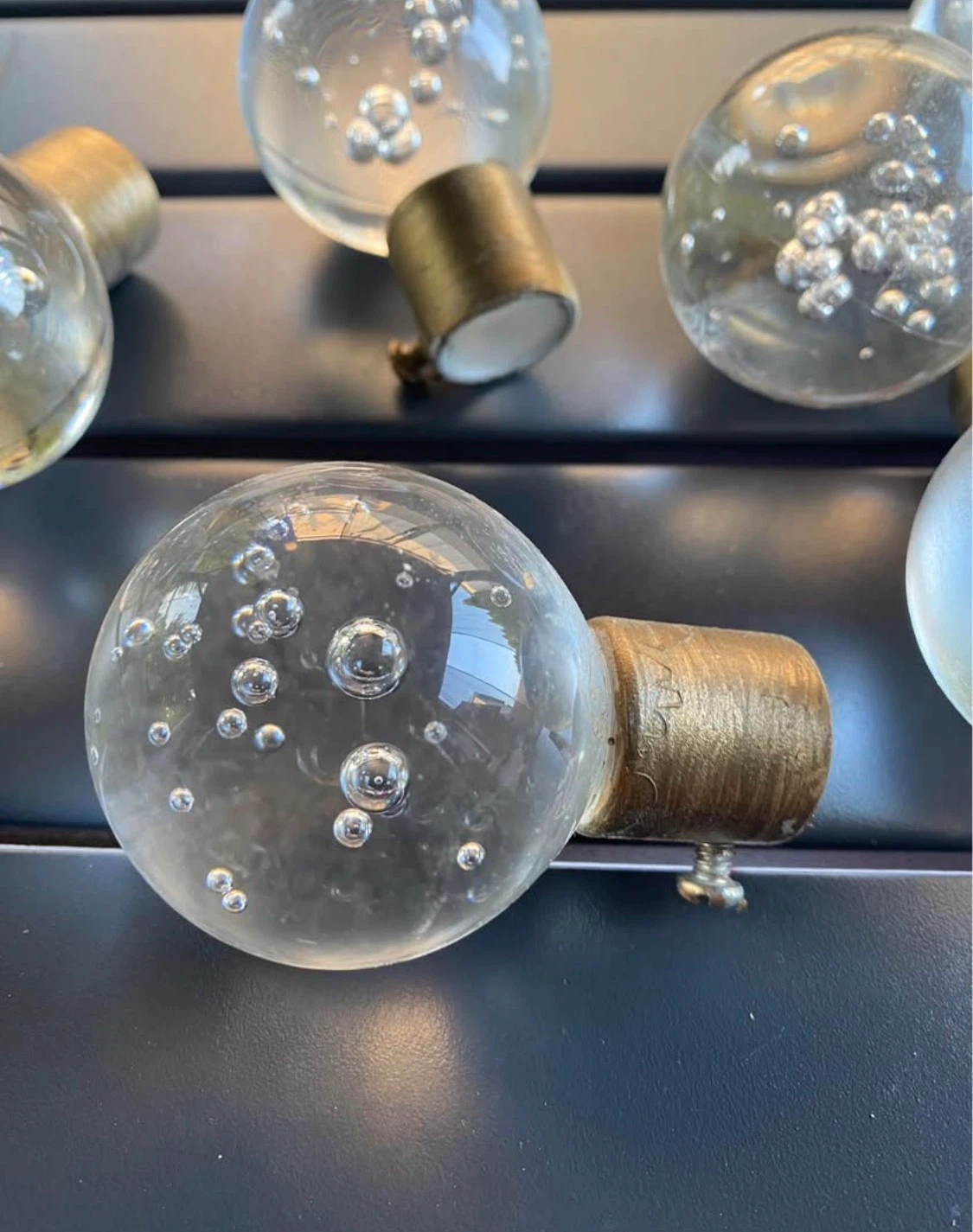 Set of 6 Glass Bubble Drawer Knobs - photo 2