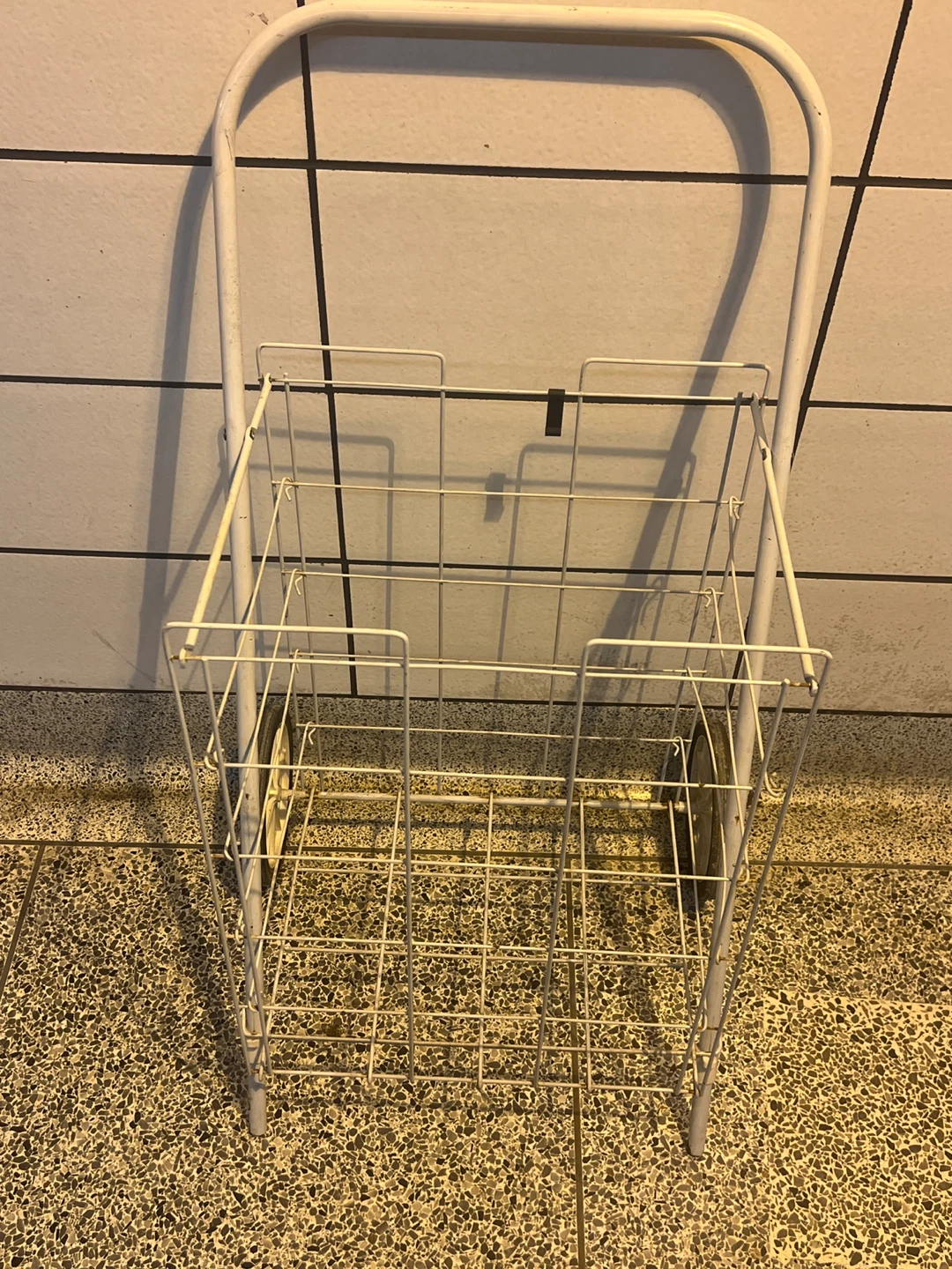 White Folding Shopping Cart