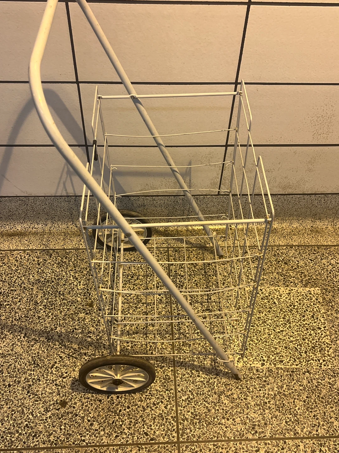 White Folding Shopping Cart - photo 2
