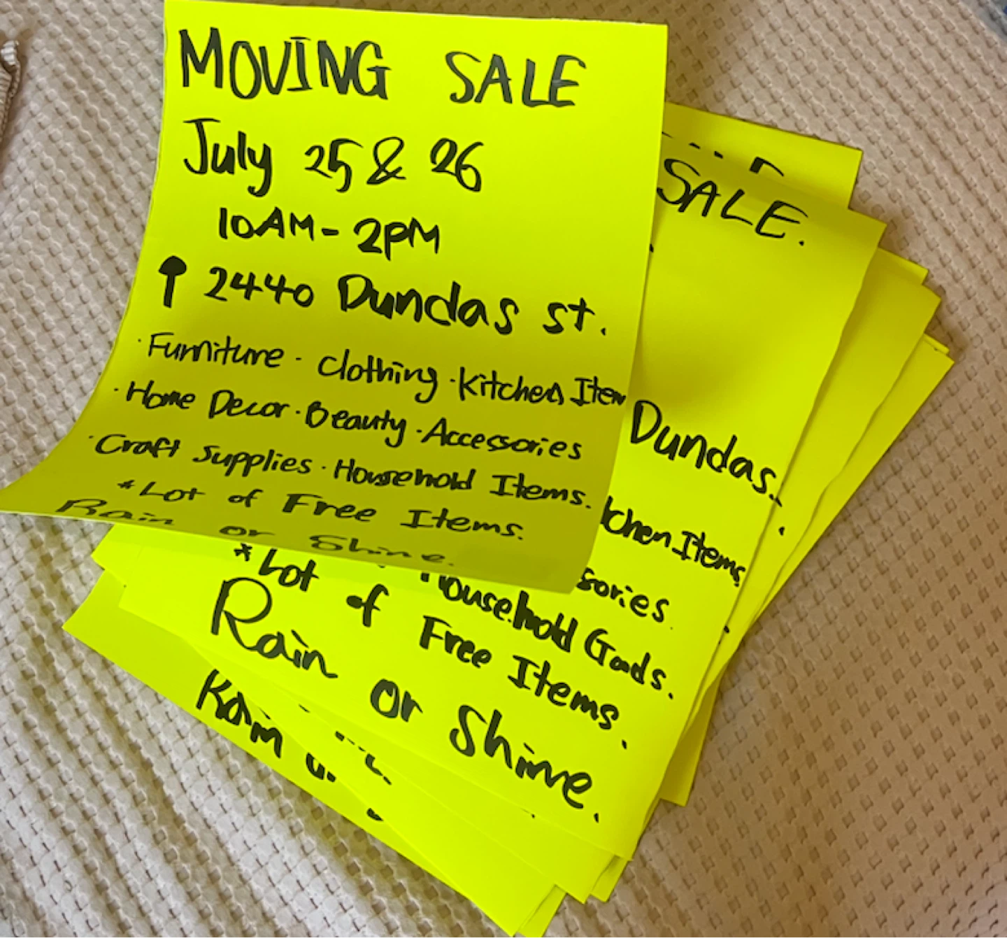Moving Sale - July 25 & 26